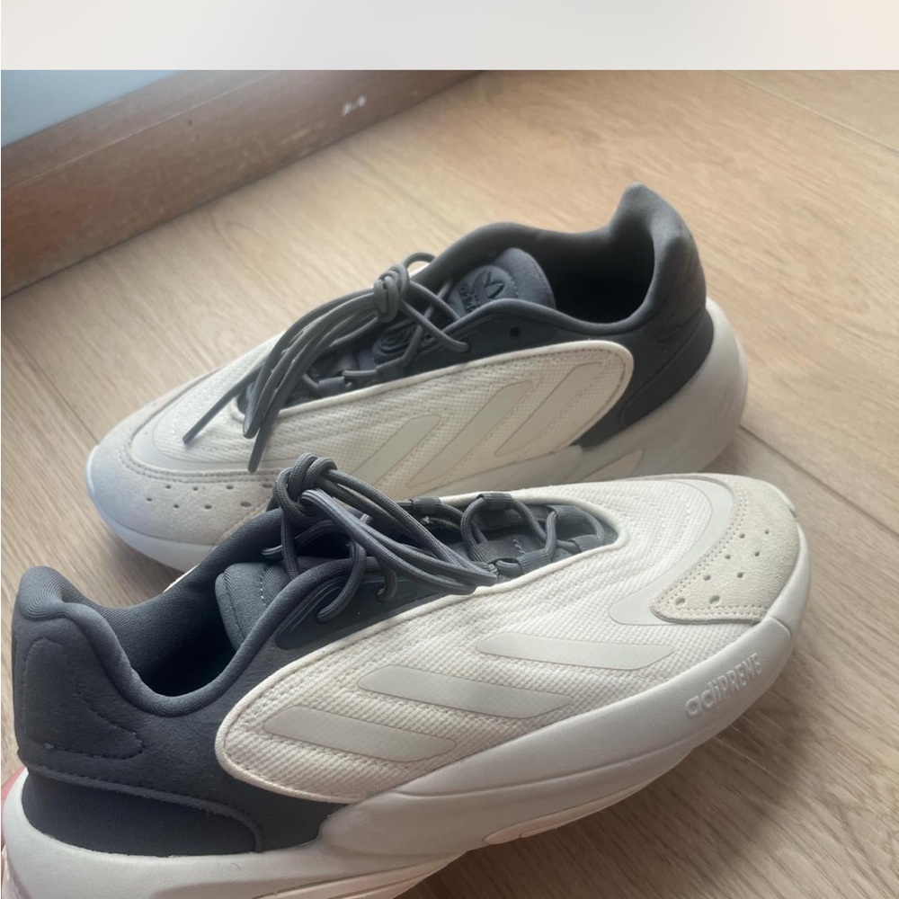 Adidas White and Gray Sneakers Yeezys